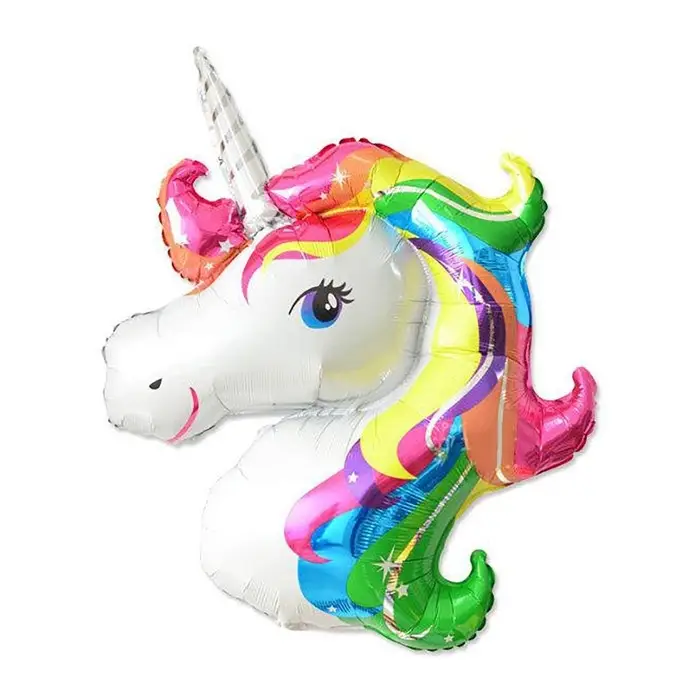 Шар фольгированный 16 Шар фольгированный 16" «Единорог» с клапаном, разноцветный