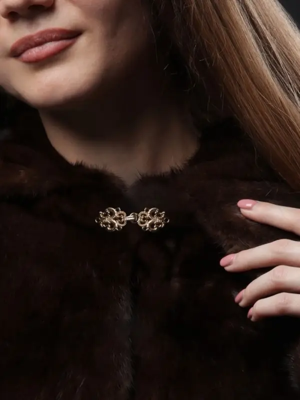 Декоративная застёжка, 4.5&times;1.5 см, цвет золотой