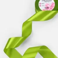 Лента атласная, 40 мм, 23&plusmn;1 м, светло-зелёная