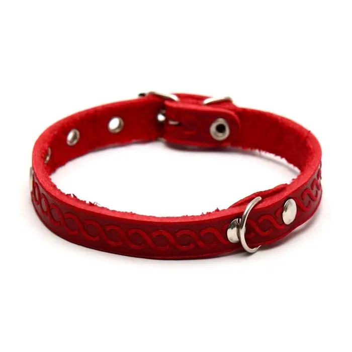 Ошейник, 1.2 см, ОШ 20-26 см, однослойный, неукрашенный, цвет и вид МИКС