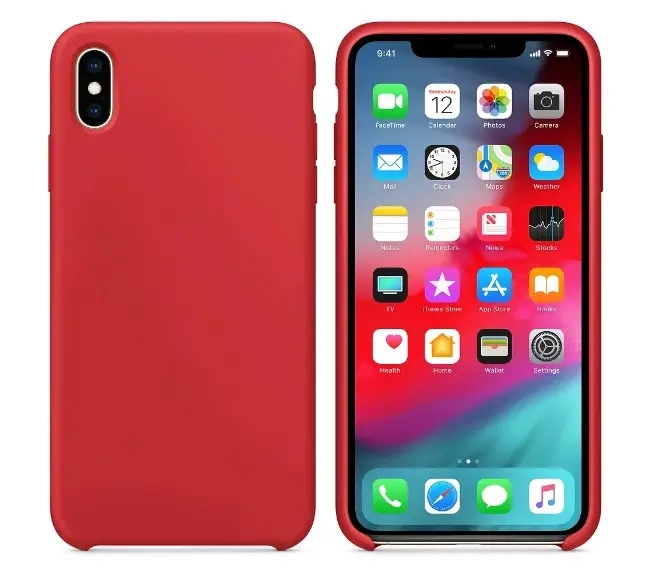 Чехол Iph XS Silicon Case 100% ORG Red