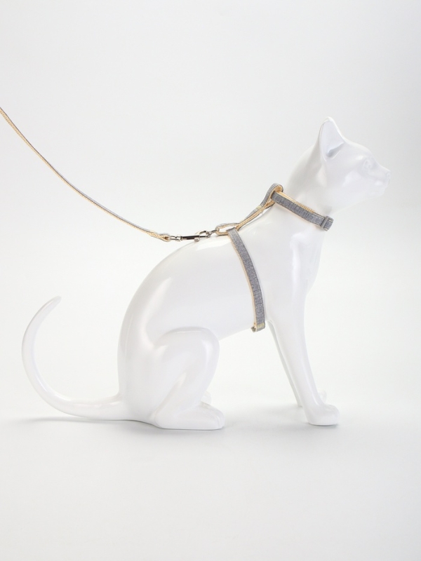 Комплект амуниции "Жаккард", поводок 120 х 1 см, серый