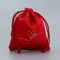 Мешочек подарочный атласный &laquo;Сердце&raquo;, 10 х 12 см +/- 1.5 см