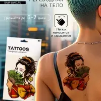 Переводная тату на тело цветная &laquo;Гейша вечная&raquo;, 26.1&times;14.6 см