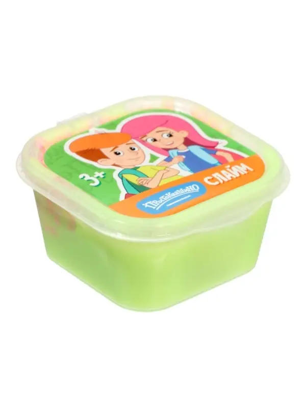 Слайм "Простоквашино", зеленый,  60 г. Slime HERO SLM333