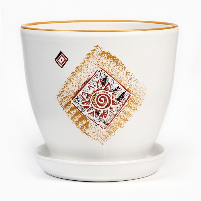 Горшок цветочный Горшок цветочный "Космея" белый, 2,4 л