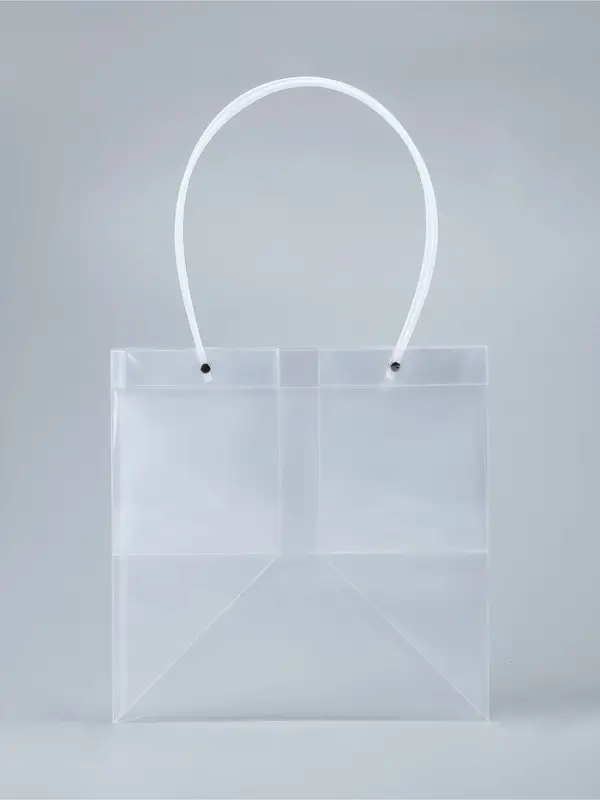 Пакет подарочный с квадратным дном, ПП прозрачный, 28&times;25&times;28 см