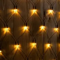 Гирлянда &laquo;Сеть&raquo; 2&times;3 м, IP44, УМС, тёмная нить, 384 LED, свечение тёплое белое, 220 В