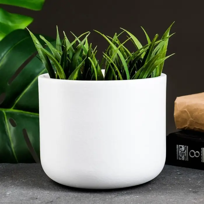 Кашпо  Кашпо "Овал" 14х12см, белое