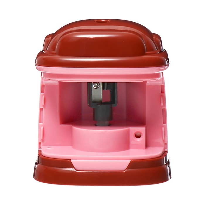 Точилка электрическая(батарейки в комплект не входят) работает от 2-х АА батар Бордо/Роз Точилка электрическая(батарейки в комплект не входят) работает от 2-х АА батар Бордо/Роз