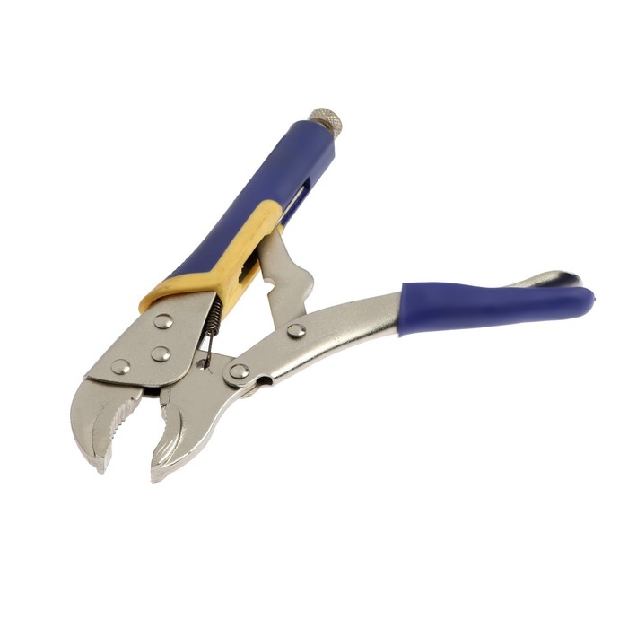 Зажим ручной ТУНДРА, усиленный полукруглый захват, с фиксатором, 2К рукоятки, 250 мм Зажим ручной ТУНДРА, усиленный полукруглый захват, с фиксатором, 2К рукоятки, 250 мм