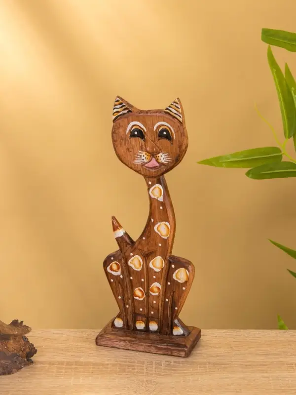 Сувенир на подставке «Киса», 25-27 см, дерево, МИКС