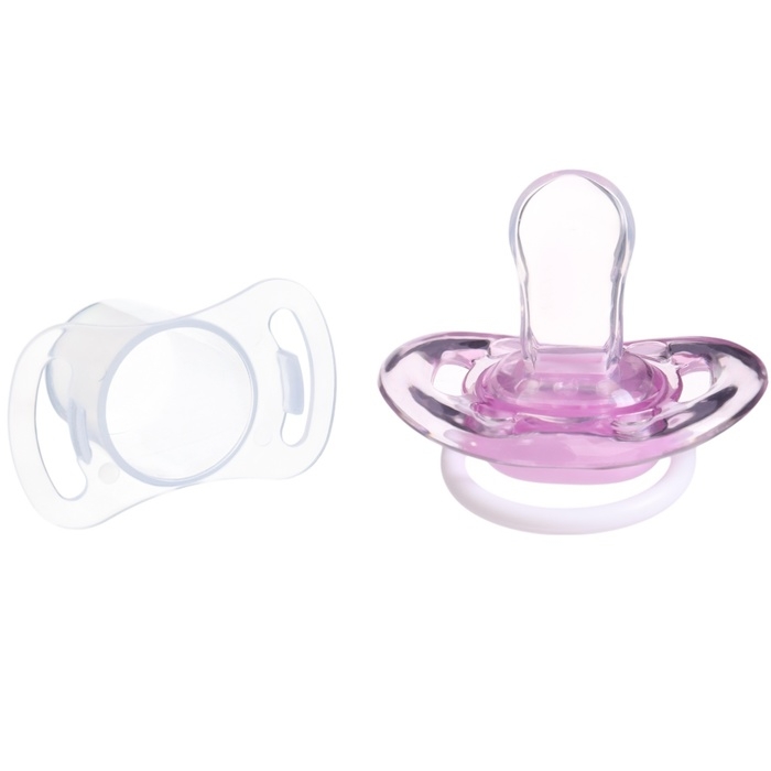 Соска - пустышка силиконовая ортодонтическая, от 6 мес., с колпачком, цвет фиолетовый Соска - пустышка силиконовая ортодонтическая, от 6 мес., с колпачком, цвет фиолетовый