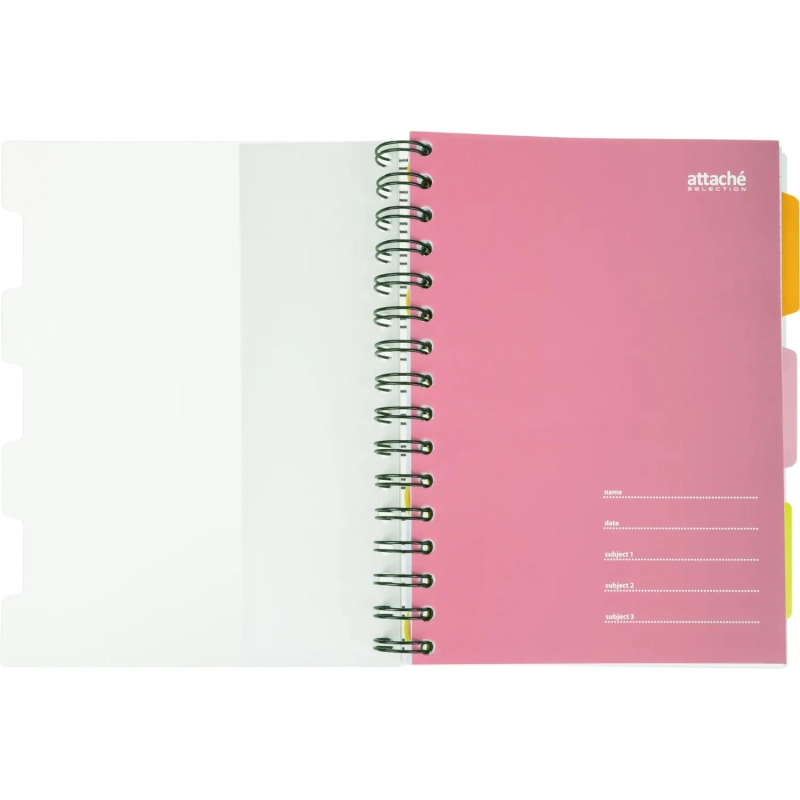Бизнес-тетрадь 140л,кл,А5,SPIRAL BOOK Розовый,евроспир,обл.пласт,разд.84111