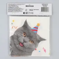 Салфетки бумажные &laquo;Котики фотографичные&raquo;, 33 см, 12 шт.