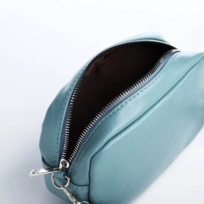 Сумка женская кросс-боди на молнии, 20&times;6.5&times;13 см, голубая