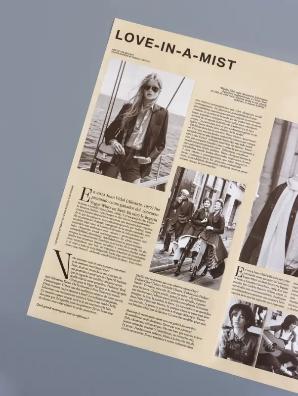 Пленка флористическая для цветов &laquo;Газета моды&raquo; 65 мкм, крафт, 50&times;57&plusmn;1 см