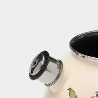 Чайник &laquo;Луговые цветы&raquo;, 3 л, со свистком, индукция, эмалированная сталь, бежевый
