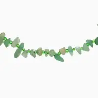 Ожерелье из камня, 45 см, зелёное