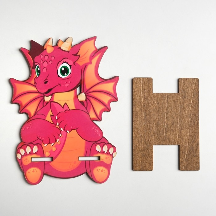 Подставка под телефон "Дракон розовый", 143 х 105мм