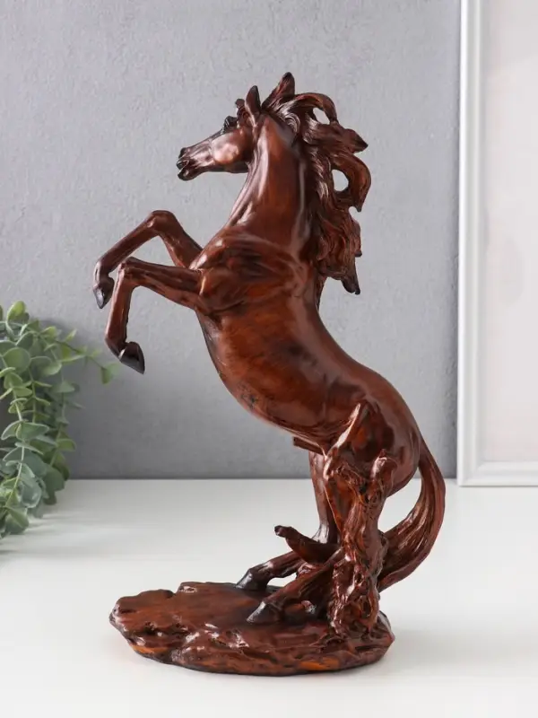 Сувенир полистоун Сувенир полистоун "Конь на дыбах" под дерево 19х10х30,8 см