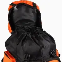 Рюкзак туристический, 90 литров, 6 наружных карманов, шнуровка, оранжевый