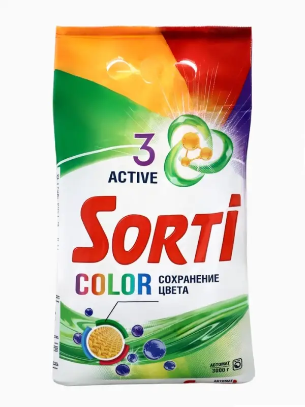 Порошок стиральный Sorti &laquo;Автомат Color&raquo;, 3000 г