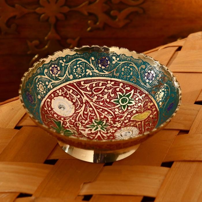 Блюдце Блюдце "Адиля" латунь 10,5х10,5х3,5 см