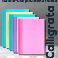 Набор папок-скоросшивателей A4, 160 мкм, Calligrata &laquo;Акварель&raquo;, 10 штук, пастель, МИКС