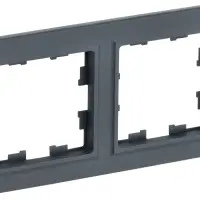 BRITE Рамка 2 поста РУ-2-БрГ графит