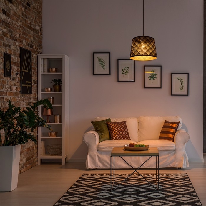 Светильник BayerLux Светильник BayerLux "Ромбы" Е27 40Вт черный золото 35х35х25-90см