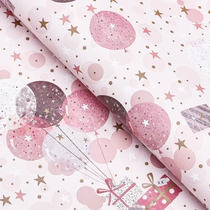 Бумага упаковочная, глянцевая «Поздравляем!», 40×60 см