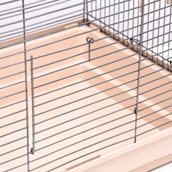 Клетка для птиц Клетка для птиц "Пижон" №104, разборная, 1 секция, 58 х 40 х 48см, бежевая