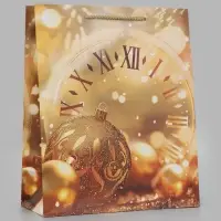 Пакет подарочный &laquo;Золотой праздник&raquo;, 26&times;12&times;32 см