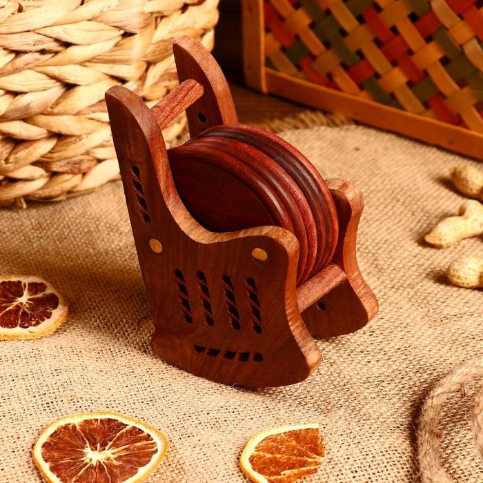 Подставки под горячее  Подставки под горячее "Кресло" (набор 6 штук) 6,5х8х13 см