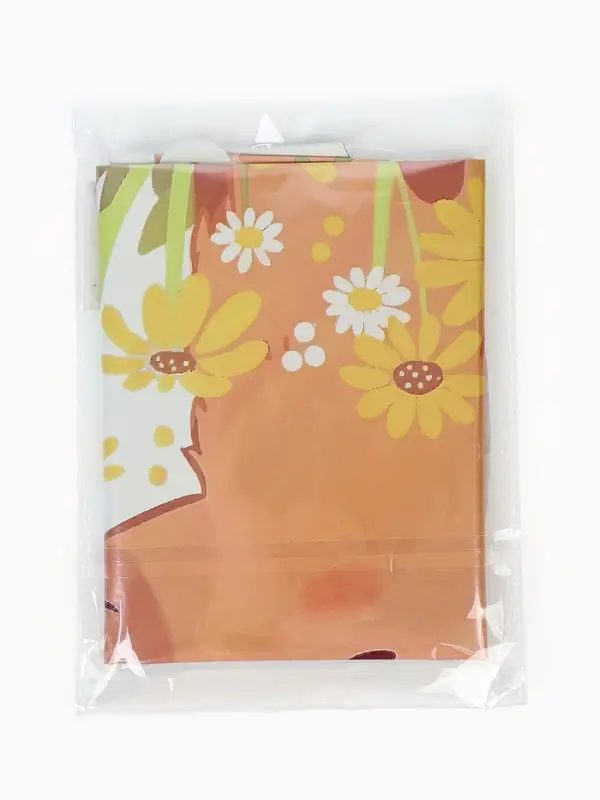 Воздушный шар фольгированный 18" круг "Капибары с апельсинами" набор 5 штук