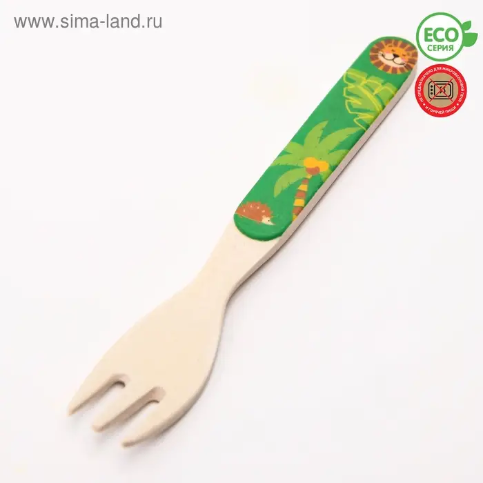 Вилка для кормления, бамбук, МИКС Вилка для кормления, бамбук, МИКС