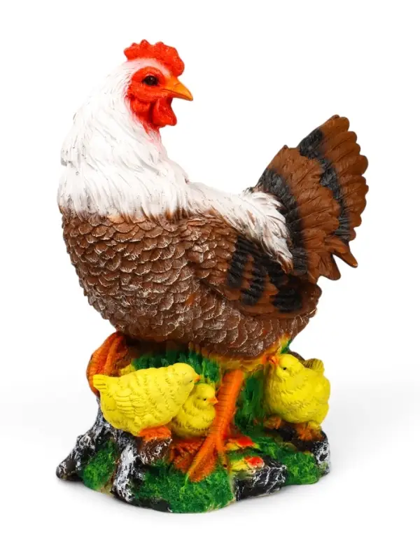 Садовая фигура из полистоуна &laquo;Курица с цыплятами&raquo;, 42&times;17&times;30 см