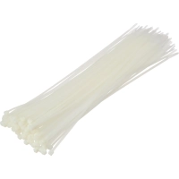 Хомут стяжка нейлоновая Topfort 4х300 (3,6х300 мм) белый 100 шт/уп