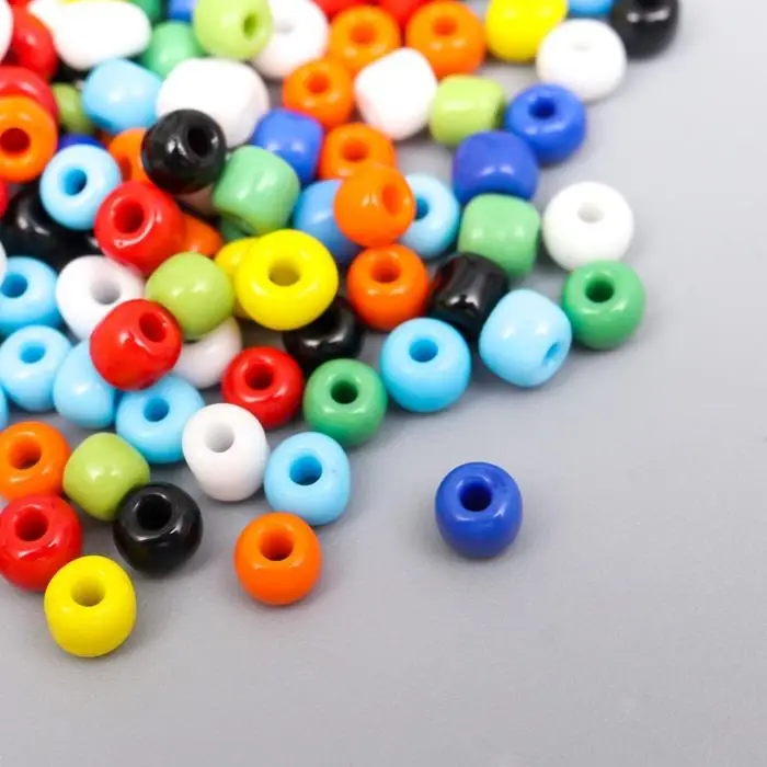 Бисер круглый 6/0  Бисер круглый 6/0 "Разноцветный"  30 гр(+ /- 2гр)