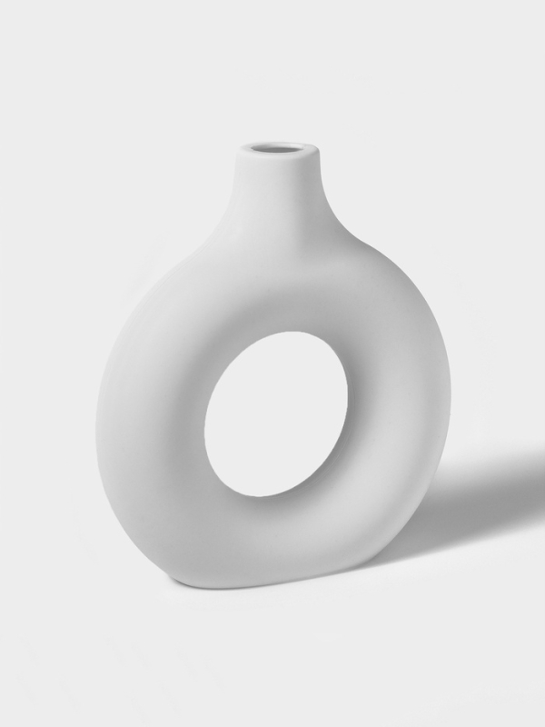 Ваза для сухоцветов  Ваза для сухоцветов "Ring" 5х18х19,5 см, цвет белый