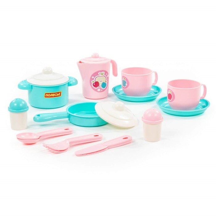 Набор детской посуды «Хозяюшка», на 2 персоны, 18 элементов Набор детской посуды «Хозяюшка», на 2 персоны, 18 элементов