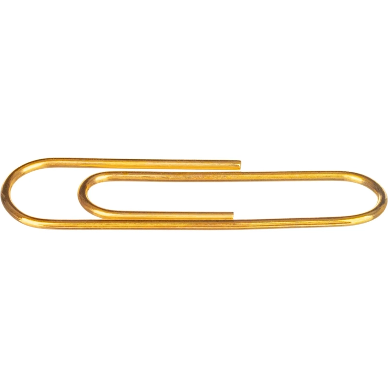 Скрепки Attache омедненные, 28 мм,негофрированные, золотистые, 100 шт/уп