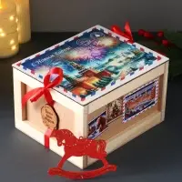 Шкатулка-посылка "С Новым Годом" с сувениром, 21х17,2х12,5 см Шкатулка-посылка "С Новым Годом" с сувениром, 21х17,2х12,5 см