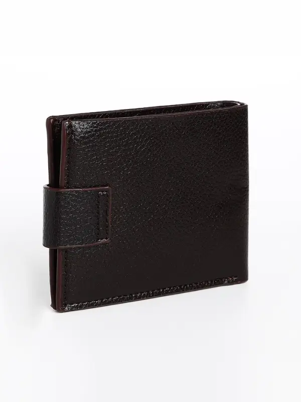 Портмоне мужское на магните, отдел для купюр, для карт, флотер, коричневое