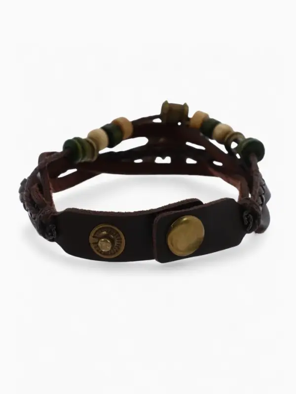 Браслет кожаный с подвеской &laquo;Бабочка&raquo;, L=22.5 см, коричневый