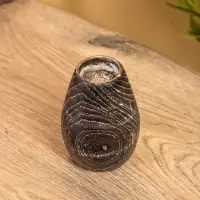 Подсвечник, d=4 см, 8&times;8&times;11 см, дерево джати, тёмно-коричневый