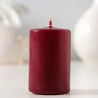 Свеча - цилиндр 4&times;6 см, 59 г, 6 ч, бордовый