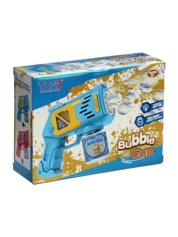 Генератор мыльных пузырей &laquo;Пистолет&raquo;, световые эффекты, работает от батареек, цвет голубой