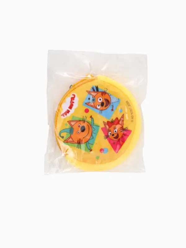 Кошелек детский плюшевый &laquo;Три кота&raquo; 9&times;9&times;1